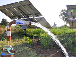 Rural water pump powered by solar